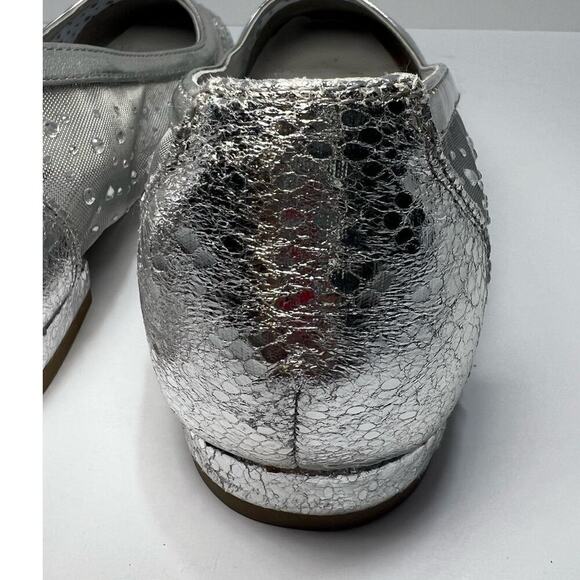 Rialto Angela Mesh Flats, Metallic Silver size 7.5 M, Breathable Comfort Insole - Picture 8 of 13